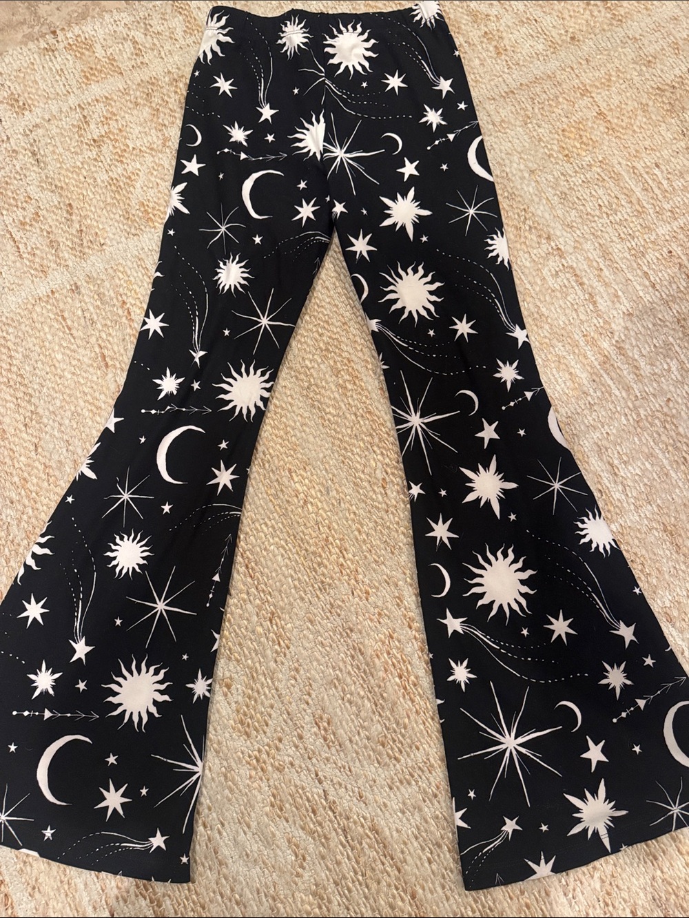 Forever 21 Black Pants with White Celestial Stars - Picture 4 of 5